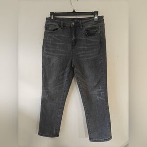 Judy Blue Skinny Fit Capri Black Dark Wash Jean Capris Size 9 | 29